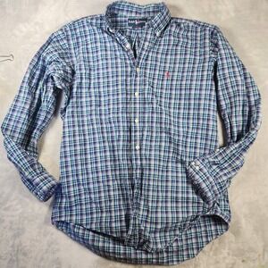 Ralph Lauren Classic Fit Plaid Button Down Shirt Mens Long Sleeve Large 16